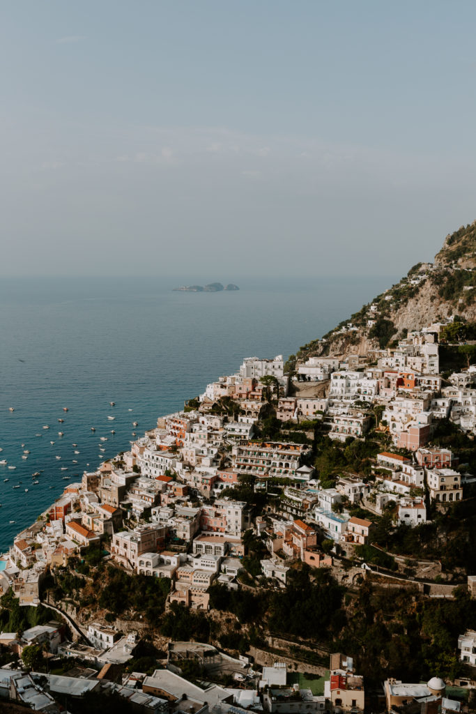 City buildings on the Amalfi Coast