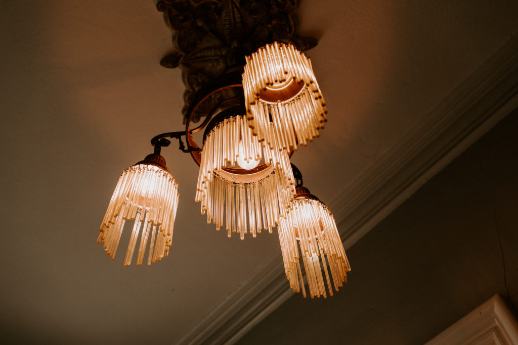 a vintage lighting fixture at the hemingway house in key west