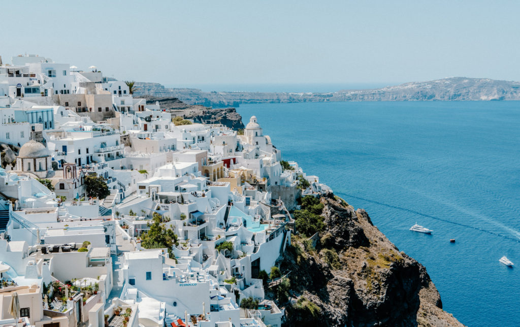 Destination wedding photographer capturing elopement in the Greek Islands