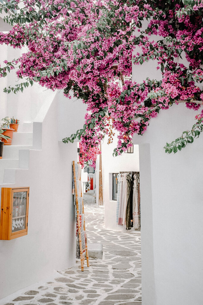 Walkway in the Greek islands during a destination Greek elopement