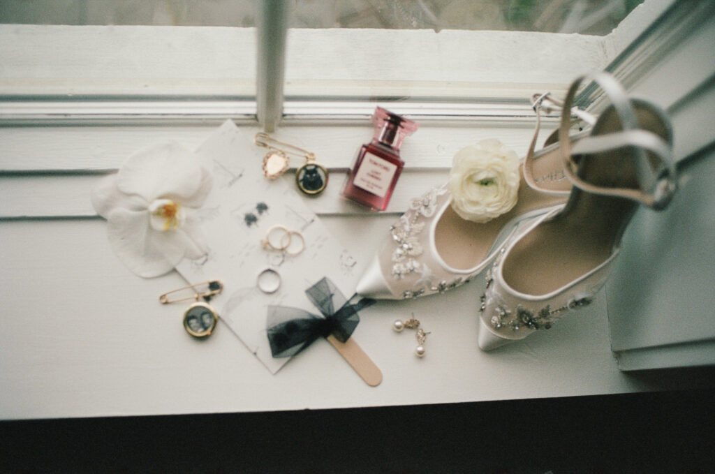 Wedding details sitting on a window sill during a Florida wedding