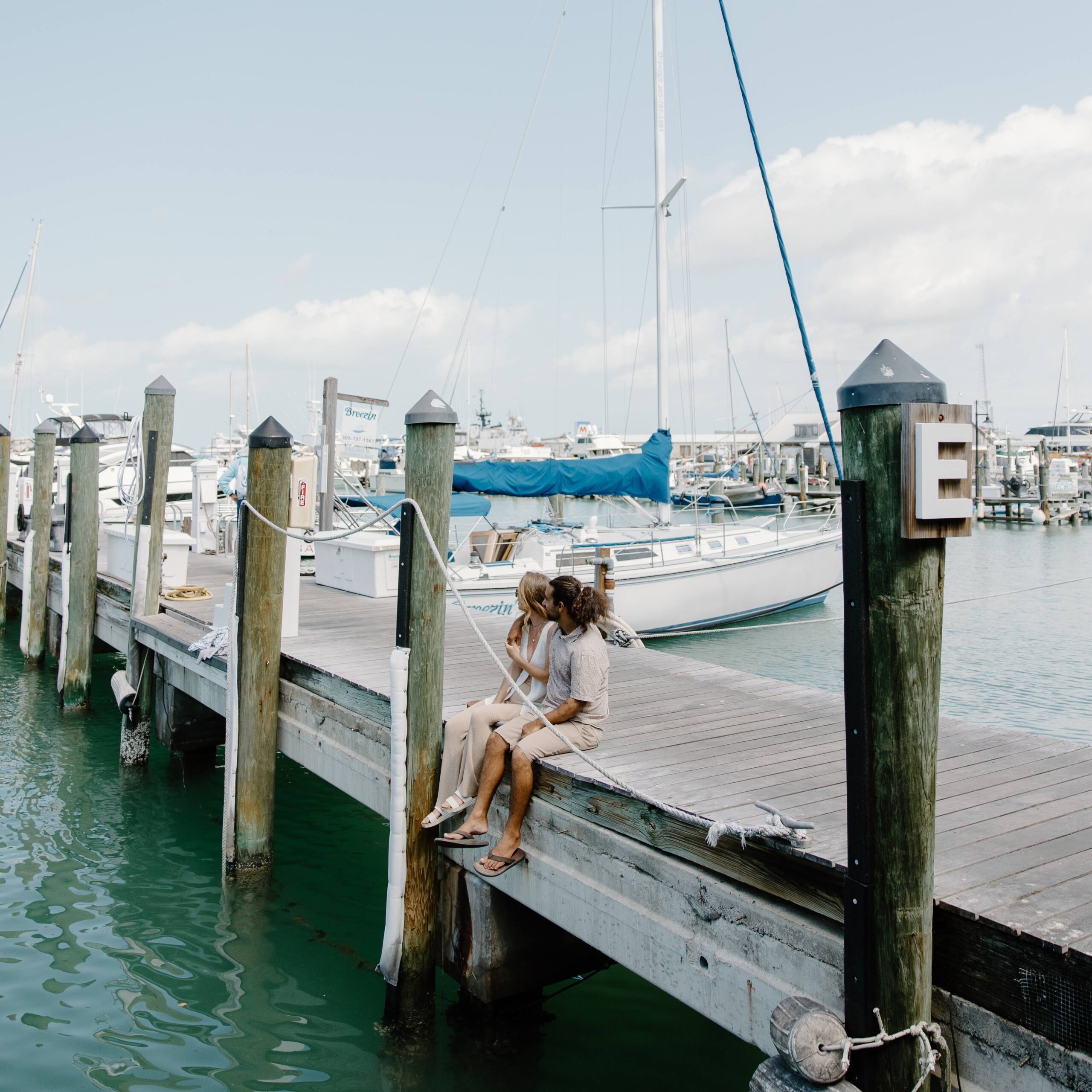 Romantic Key West engagement photography in the morning light